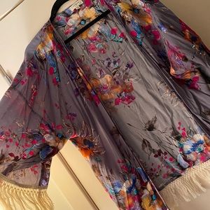 Floral Kimono-Style Cardigan